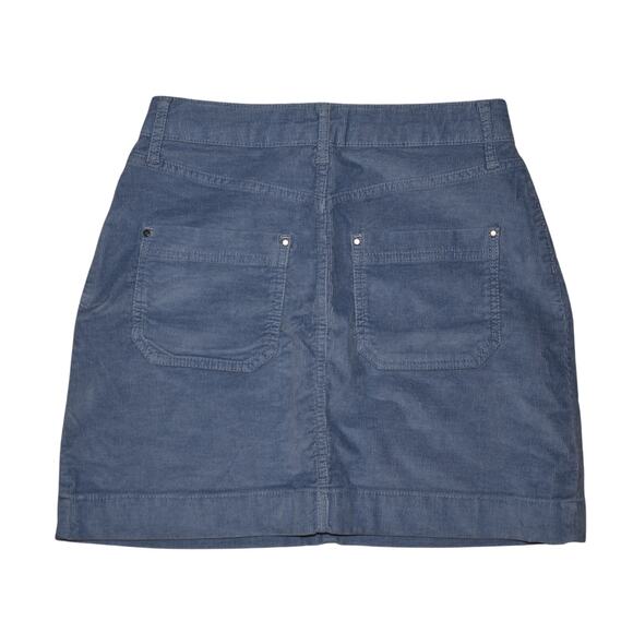 BODEN $88 Blue Corduroy Mini Skirt A-Line Stretch Cotton Pockets US Size 6 - Picture 2 of 3